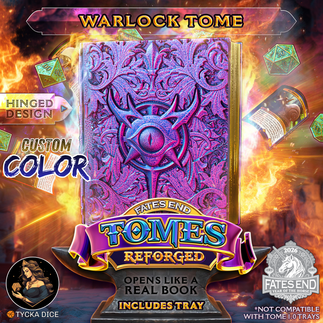 Warlock Tome Reforged - 3D Printed TTRPG Storage | TYCKA DICE