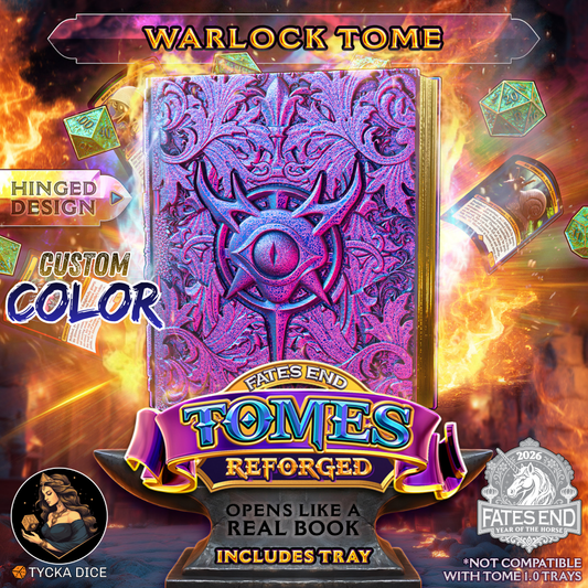 Warlock Tome Reforged - 3D Printed TTRPG Storage | TYCKA DICE