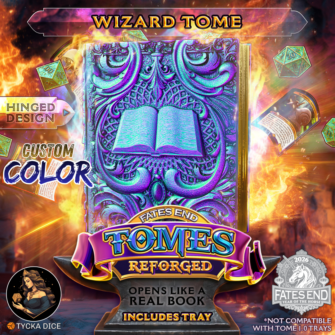 Wizard Tome Reforged - 3D Printed TTRPG Storage | TYCKA DICE