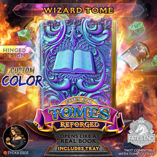 Wizard Tome Reforged - 3D Printed TTRPG Storage | TYCKA DICE