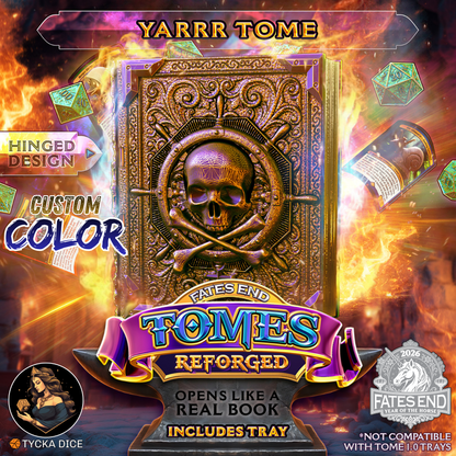 Yarrr Tome Reforged - 3D Printed TTRPG Storage | TYCKA DICE