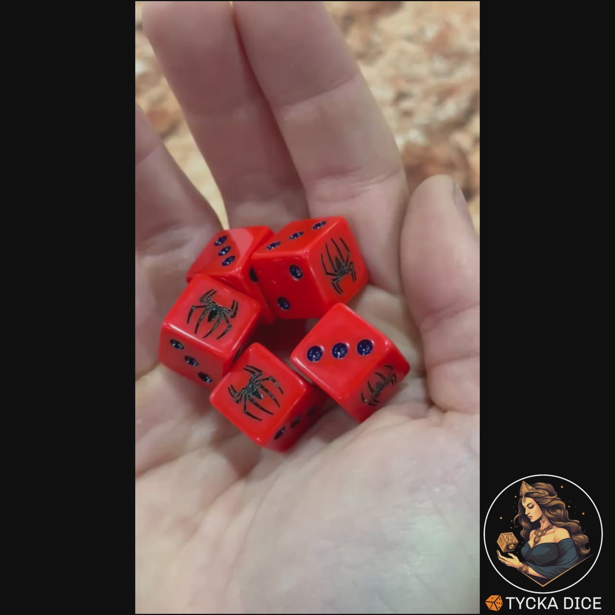 EXCLUSIVE - Crimson Weaver - Video | Red & Navy D6 Rolling | TYCKA DICE