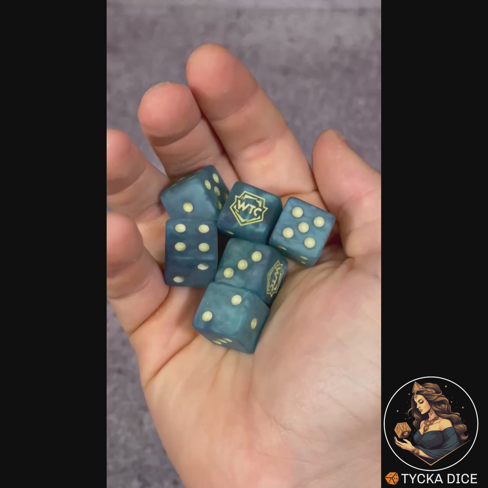 WTC 2026 Official Teal Dice - Product Video | TYCKA DICE