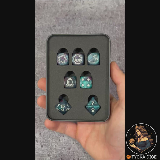 Fantasy Football Dice Blue and Purple Mix - Product Video | TYCKA DICE