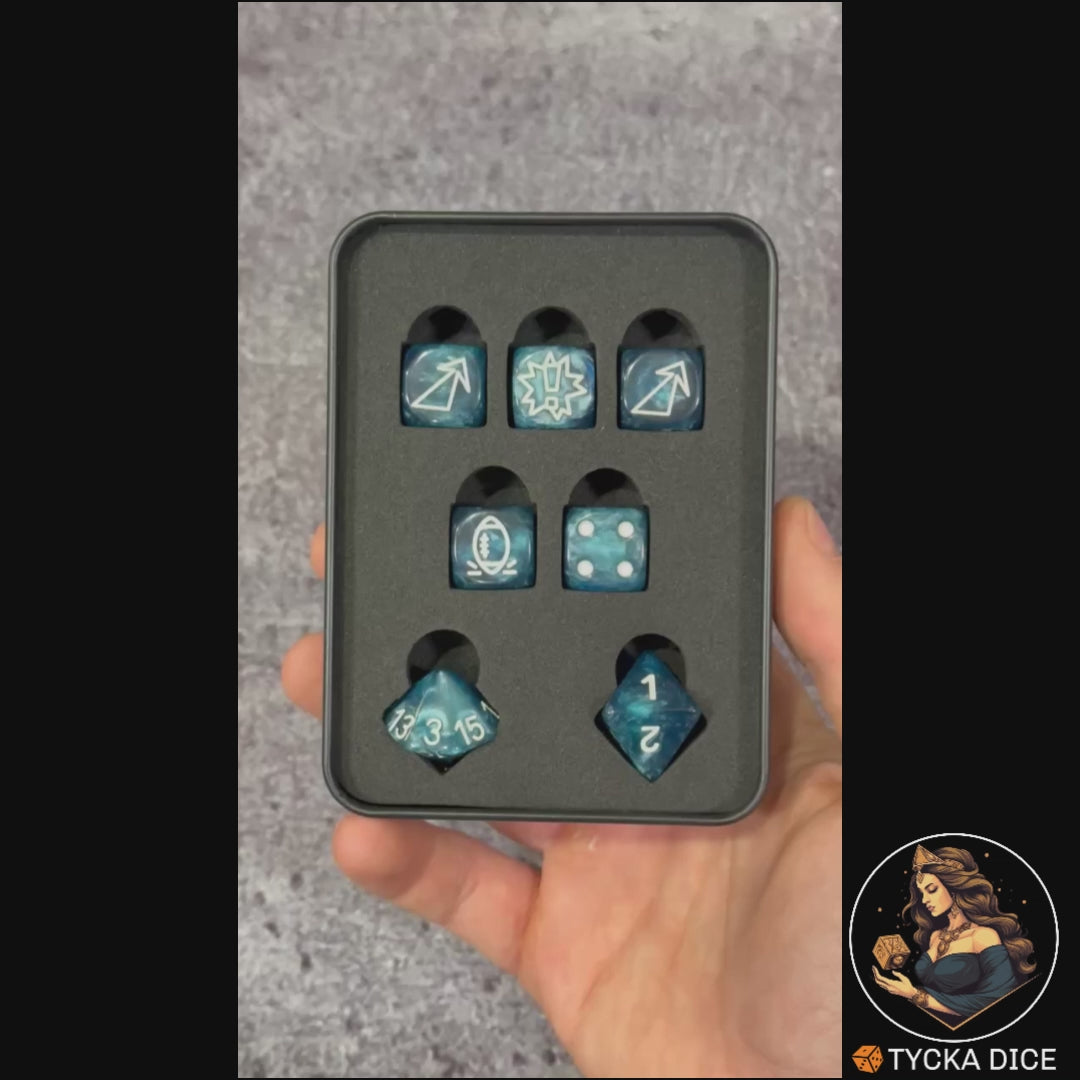 Fantasy Football Dice Classic Blue - Product Video | TYCKA DICE
