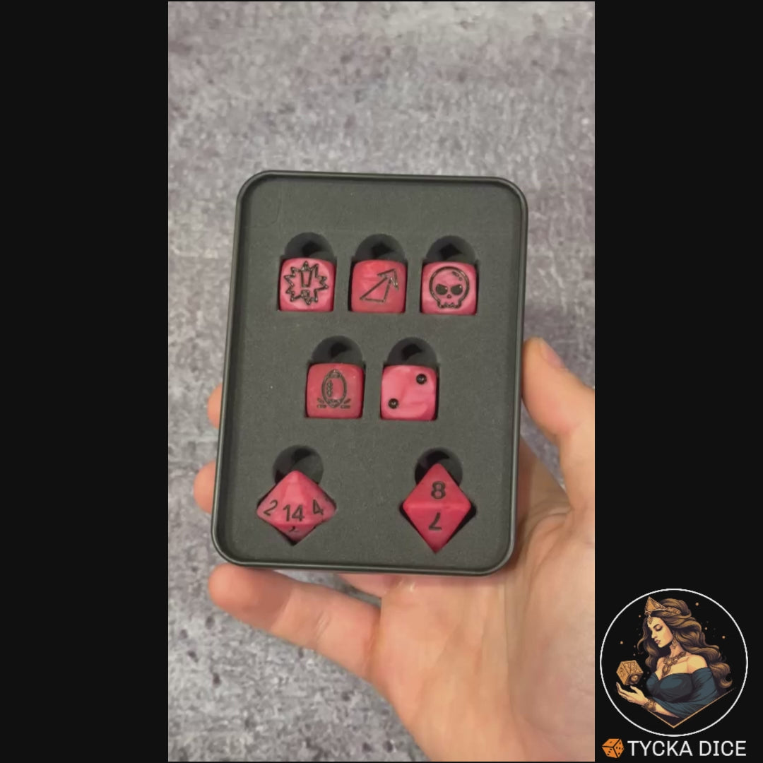 Fantasy Football Dice Matte Crimson - Product Video | TYCKA DICE