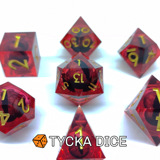 PREMIUM Role-Playing Dice Sets: Dragon Eye - Red
