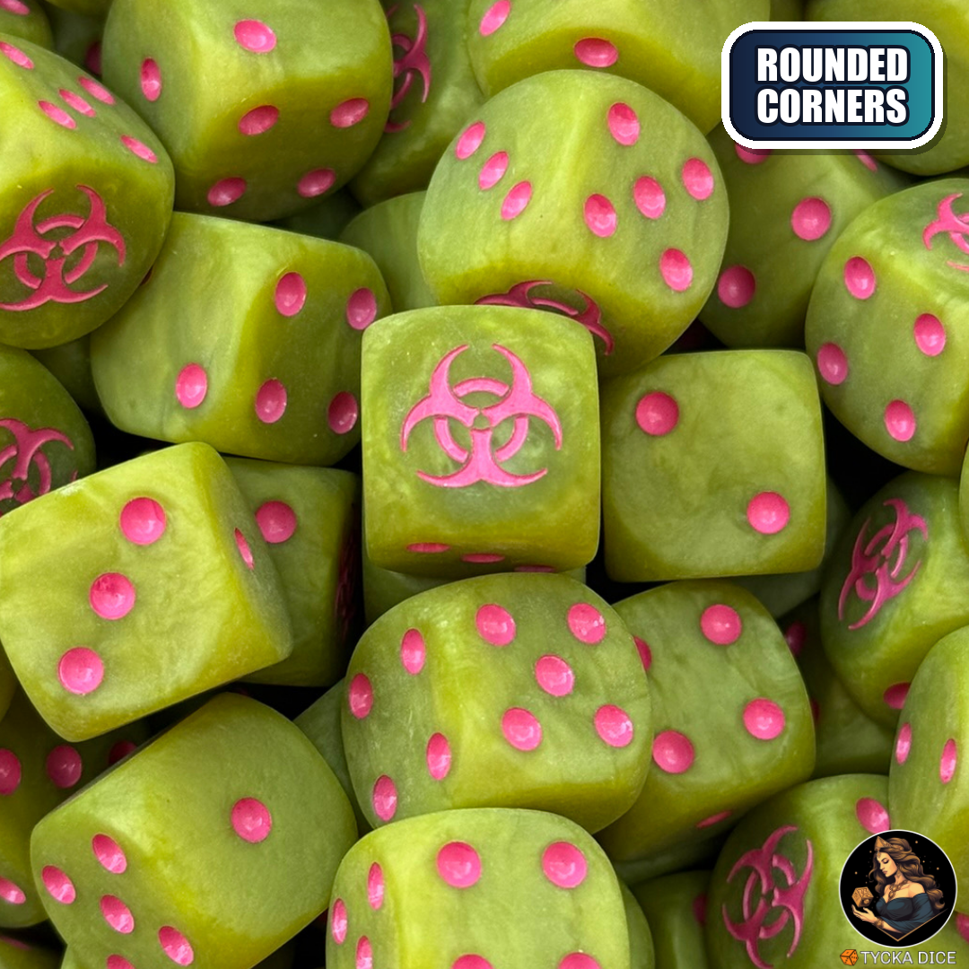 Rotspawn Dice Set — sci-fi wargame dice, rounded corners | TYCKA DICE
