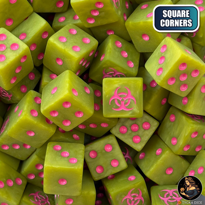 Rotspawn Dice Set — sci-fi wargame dice, square corners | TYCKA DICE