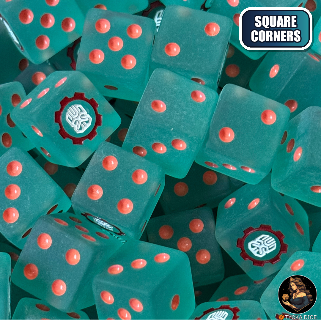 Runeforge Alliance Dice Set — sci-fi wargame dice, square corners | TYCKA DICE