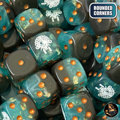 Scaled Ancients - PREMIUM Dice Set — wargame dice, rounded corners | TYCKA DICE
