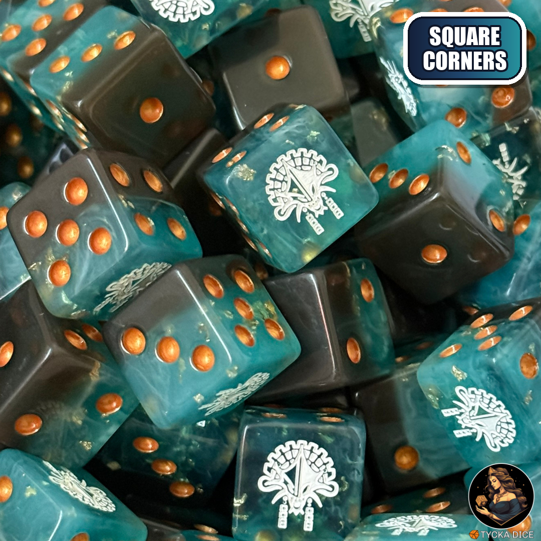 Scaled Ancients - PREMIUM Dice Set — wargame dice, square corners | TYCKA DICE