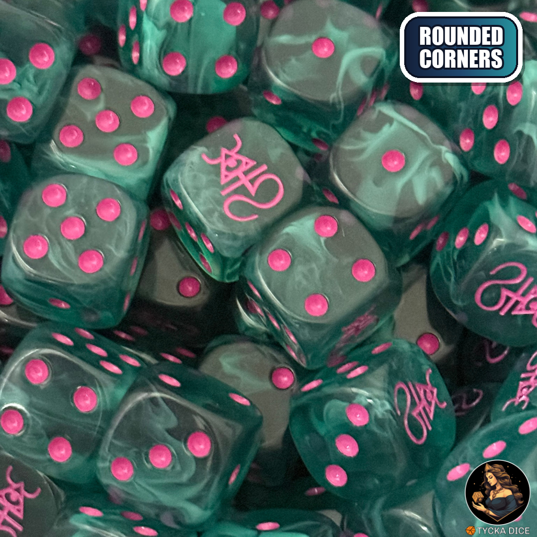 Seers of the Firmament - Translucid Blue Dice Set — sci-fi wargame dice, rounded corners | TYCKA DICE