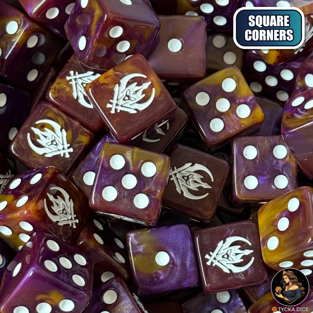 Shadeborn Dice Set — sci-fi wargame dice, square corners | TYCKA DICE