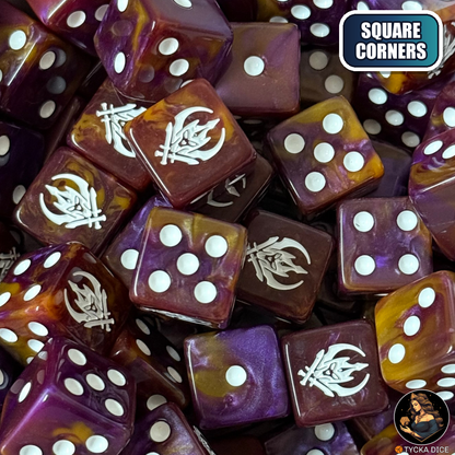 Shadeborn Dice Set — sci-fi wargame dice, square corners | TYCKA DICE