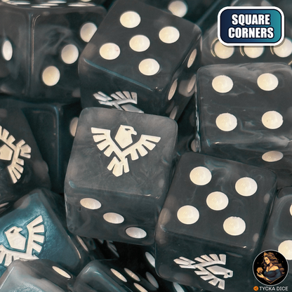 Shroud Dice Set — sci-fi wargame dice, square corners | TYCKA DICE