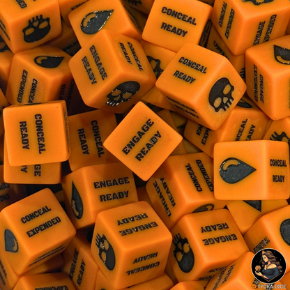 ACC - Tactical Orders Dice | Matte Orange Skirmish Order D6 | TYCKA DICE