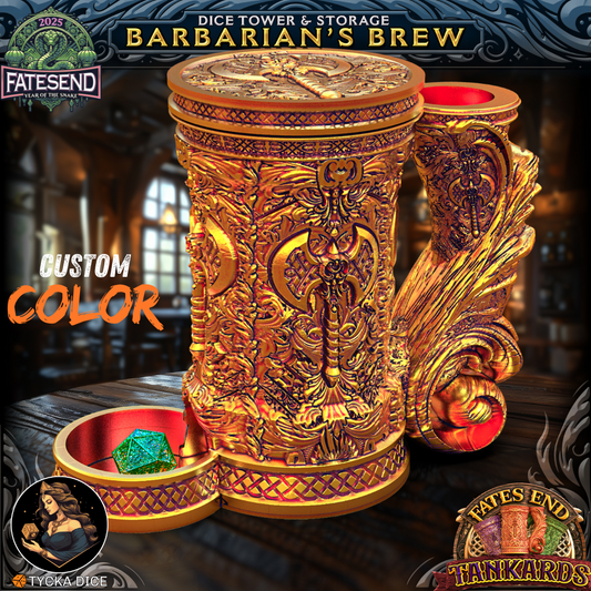 3D printed tankard dice tower – Barbarian