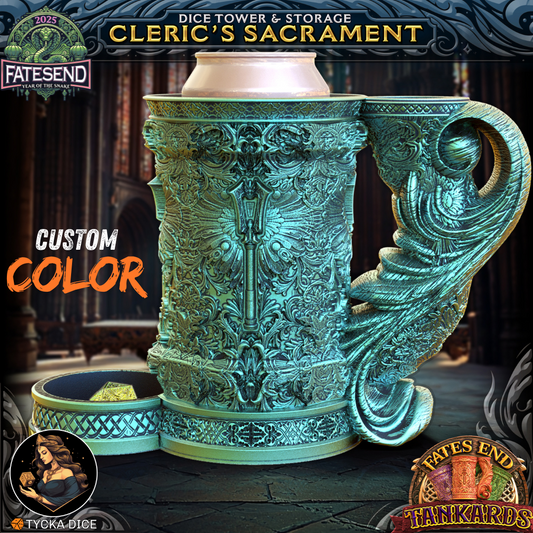 3D printed tankard dice tower – Cleric