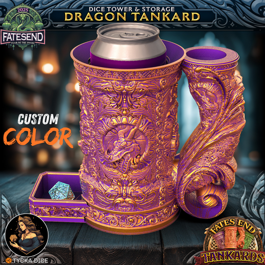 3D printed tankard dice tower – Dragon
