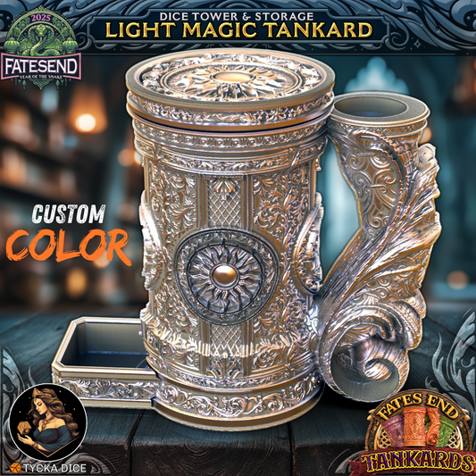 3D printed tankard dice tower – LightMagic