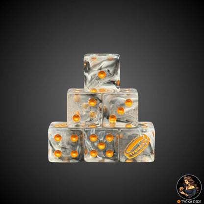 The One dice – collectible translucent set with light and shadow swirl effect