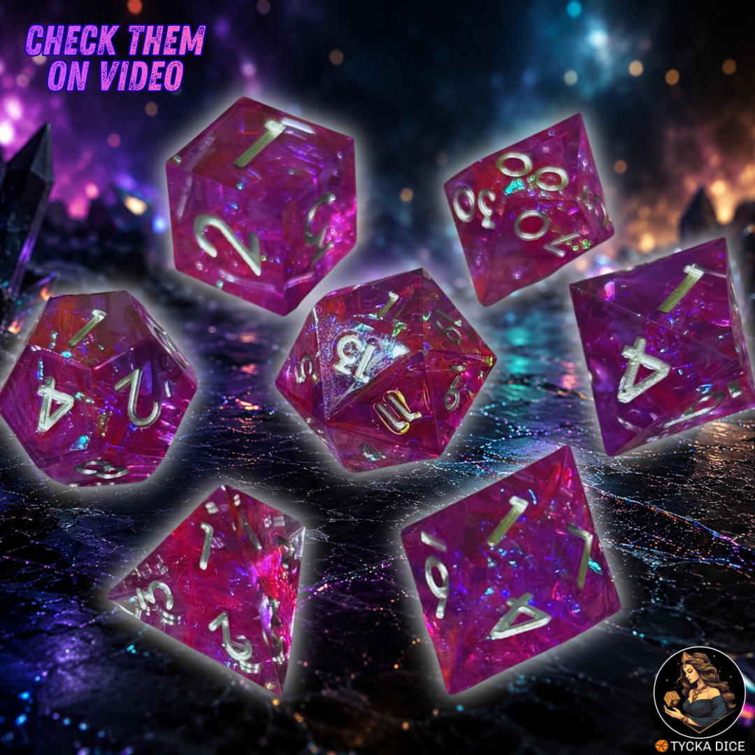 Liquid Core Dice - Titania Shimmer RPG Dice Set | TYCKA DICE