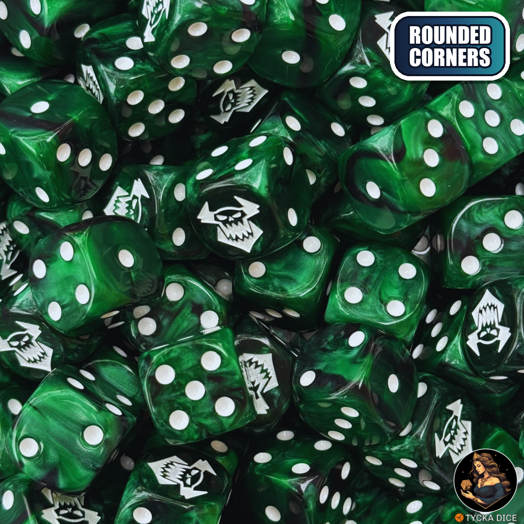 Warborn Dice Set — sci-fi wargame dice, rounded corners | TYCKA DICE