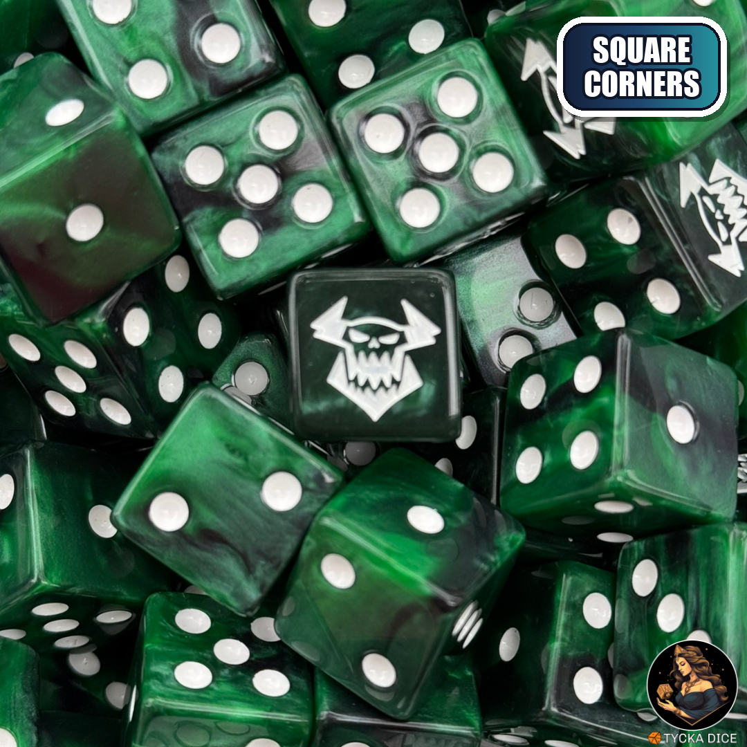Warborn Dice Set — sci-fi wargame dice, square corners | TYCKA DICE