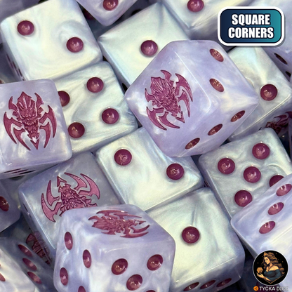 Xylez Dice Set — sci-fi wargame dice, square corners | TYCKA DICE